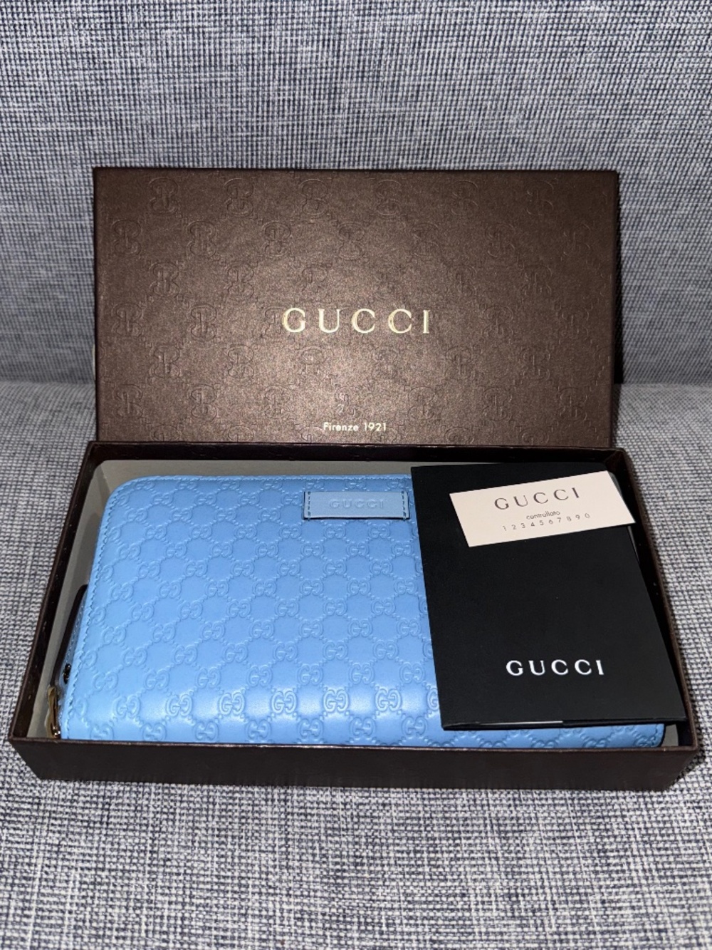 Gucci Guccissima Zip Around Wallet
